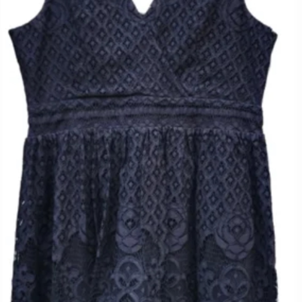 Black Swan Black Allover Lace VNeck Sleeveless Dress Size S Lightly Used